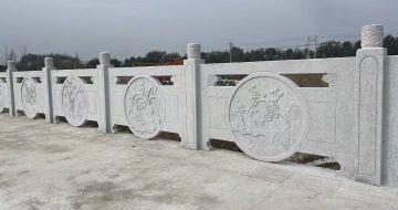 定西芝麻白河道栏杆 石材栏杆