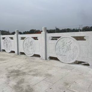 定西芝麻白河道栏杆 石材栏杆
