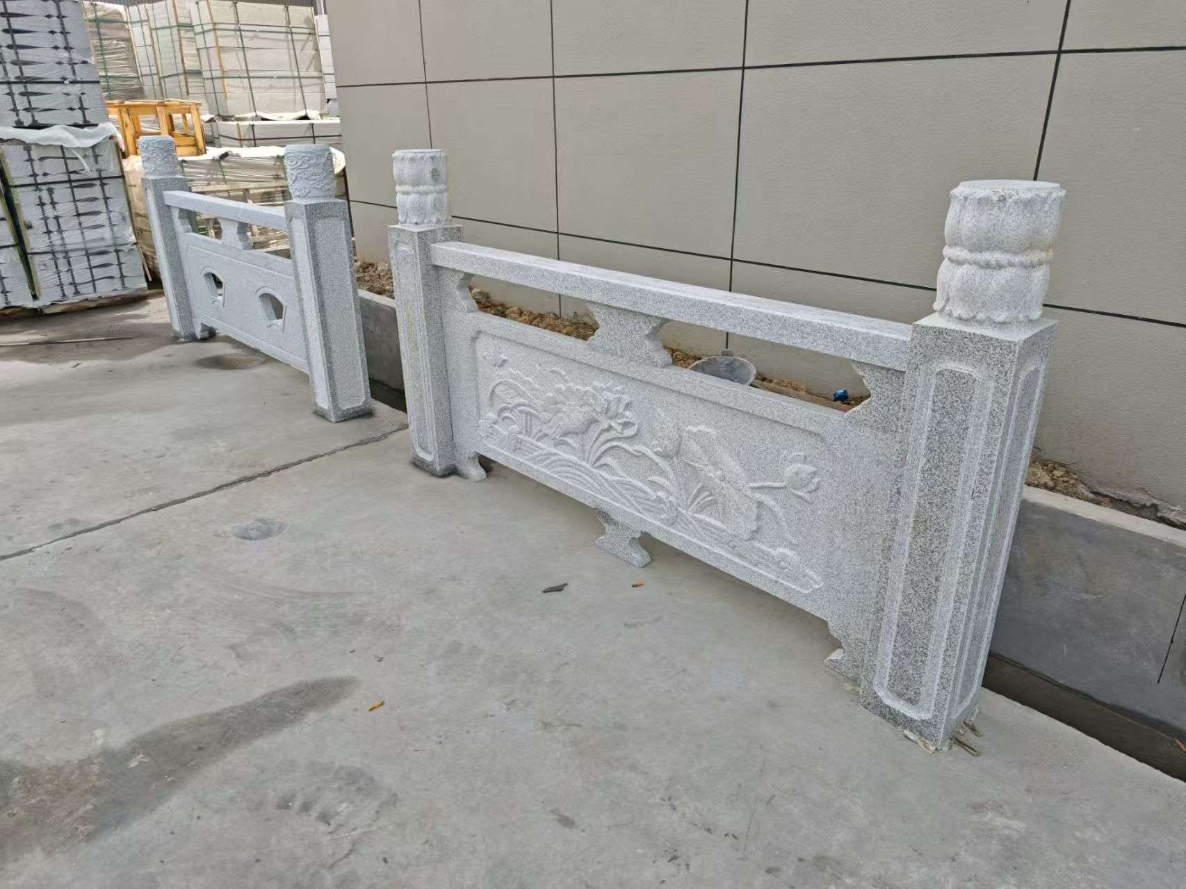 定西芝麻白河道栏杆 石材栏杆