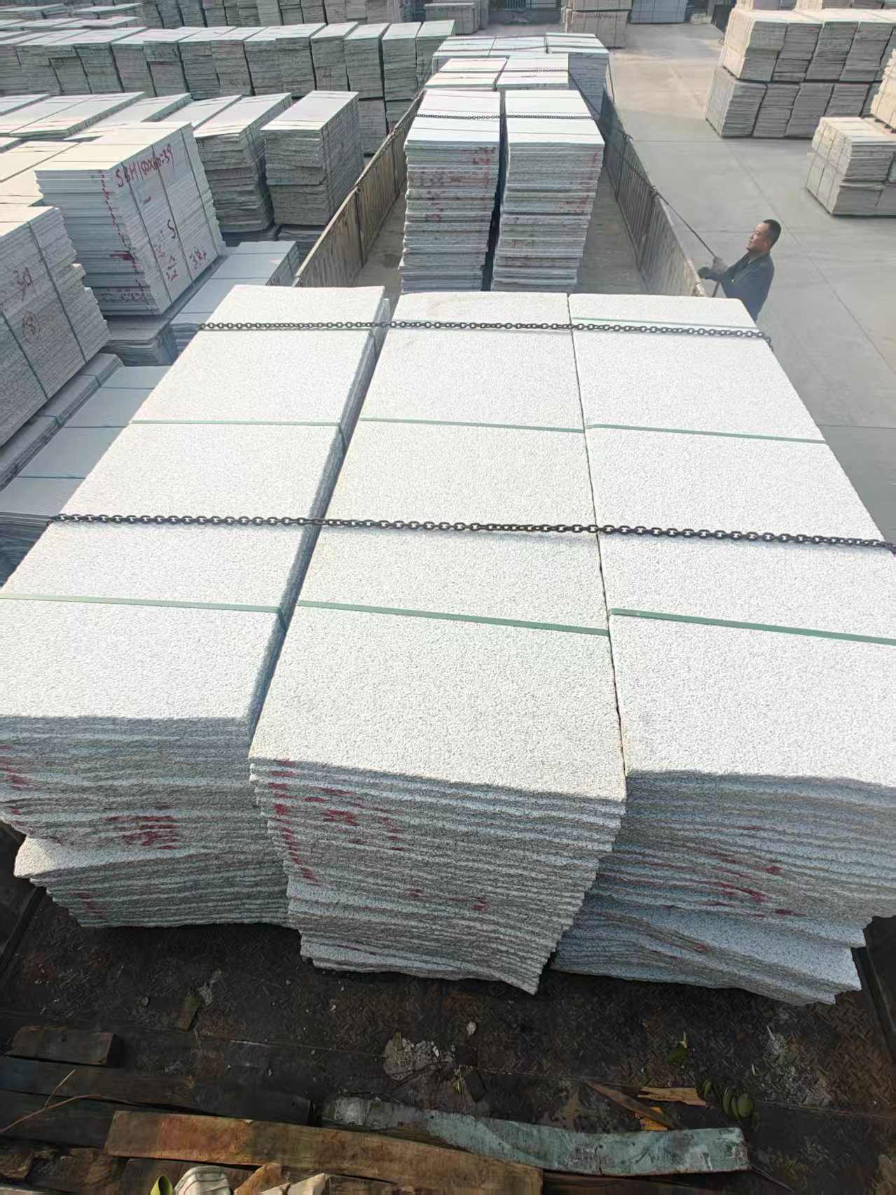 定西芝麻白毛板，石材毛板