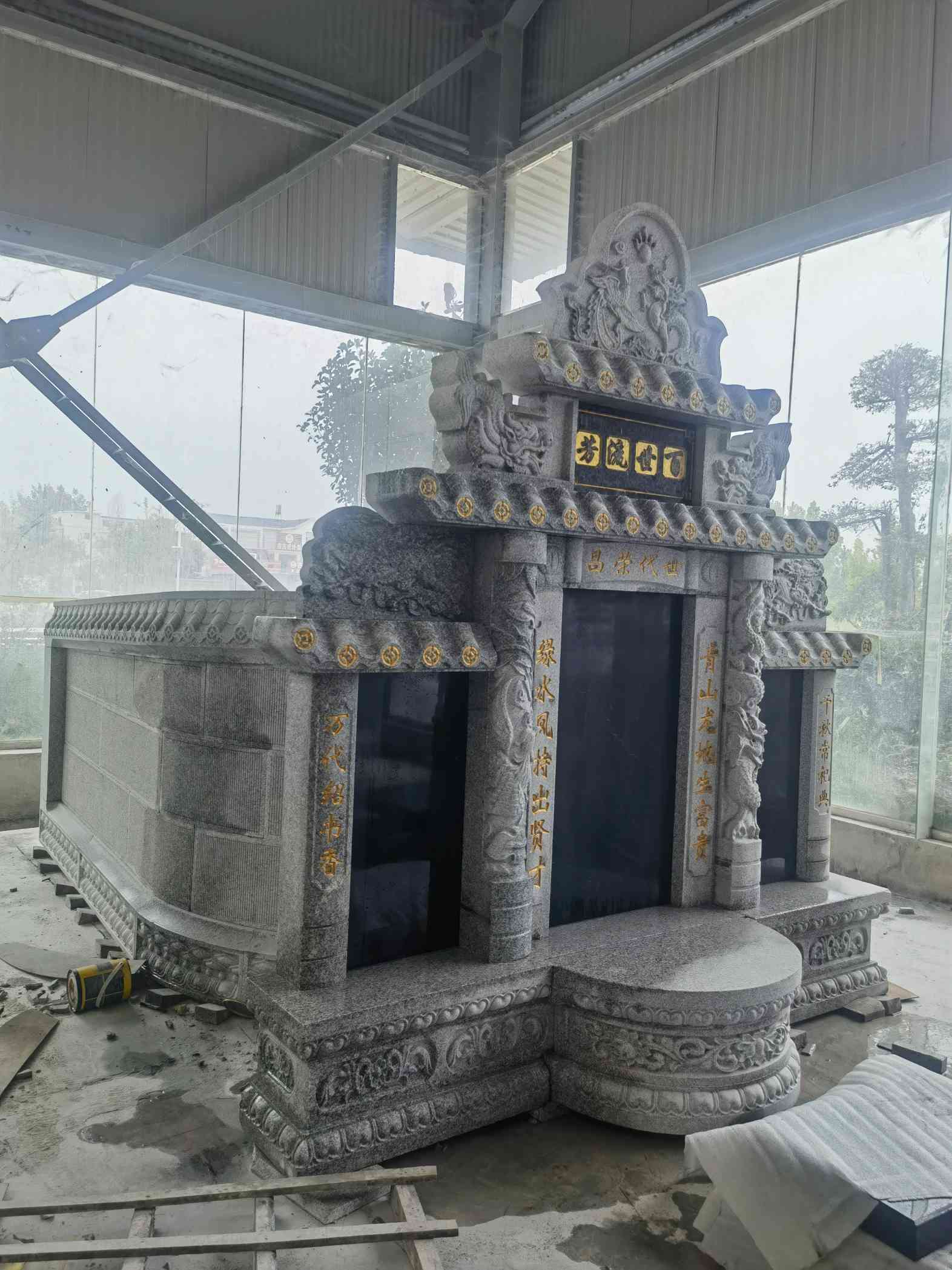 定西套墓 墓碑 围坟石 异形定制