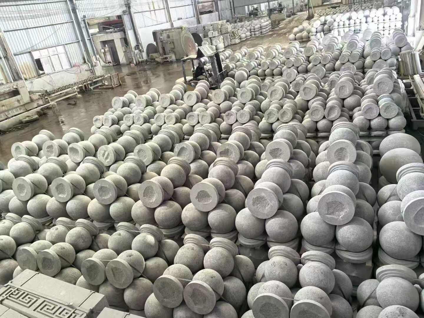 定西芝麻白圆球 石球 挡车球